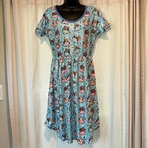 Disney Characters Riding The Teacups Dress